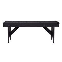 LOET WOODEN BENCH in Black