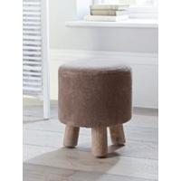 Low Velvet Stool - Mink