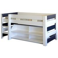 Lollipop Mid Sleeper Bed White - Navy