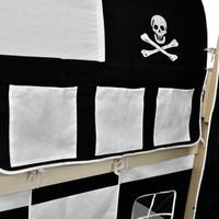 loft bed with slide ladder natural colour pirate themed
