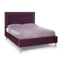 Louise Fabric Bed Frame - Mulberry - 6FT