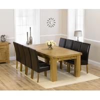 Loire 230cm Solid Oak Extending Dining Table with Rustique Chairs
