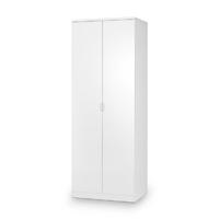 london white high gloss 2 door wardrobe