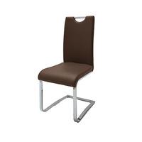 Louis Metal Swinging Brown Dining Chair