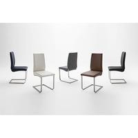Lotus PU Leather Dining Chair With Chrome Legs