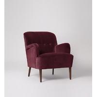 london chair in bordeaux velvet dark feet