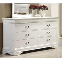 louis philippe white chest of drawer 6 drawers