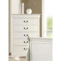 Louis Philippe White Chest of Drawer - 5 Drawers