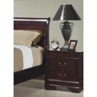 louis philippe cherry bedside cabinet 2 drawers