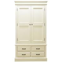 Louis Elegant Painted Wardrobe - 2 Door 4 Drawer