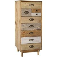 loft reclaimed pine wellington chest of drawer tall