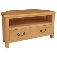 London Oak TV Unit - Corner