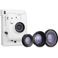 lomography lomoinstant film camera with 3 lenses white