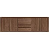 Lodge Teak 4 Opening Door 3 Drawer Sideboard