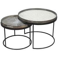 Low Round Tray Table Set