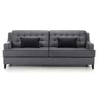 London 2 Seater Sofa, Light Grey/Dark Grey Piping