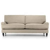 Louise 4 Seater Sofa, Linen/Wenge Legs