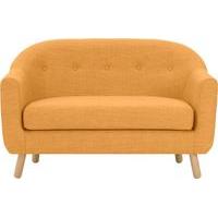 lottie 2 seater sofa honey yellow