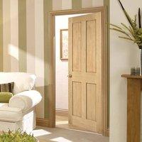 London 4 Panel Oak Door