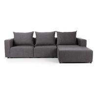 Lottie Chaise Sofa Bundle Grey Right