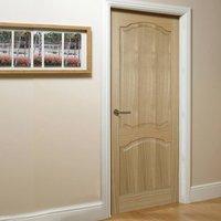 Louis Oak Panelled Fire Door is 1/2 Hour Fire Rated and Pre-Finished, supplied without raised mouldings