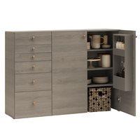 LORI SIDEBOARD WITH BUILT IN STORAGE in Oak Grey