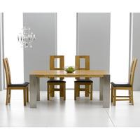 louis extending solid oak dining table and 8 louis chairs