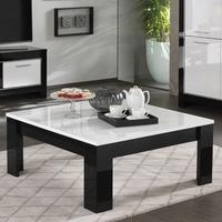Lorenz Coffee Table Square In Black And White High Gloss