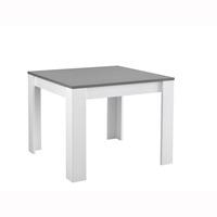 Lorenz Dining Table Square In White And Grey High Gloss