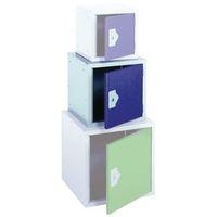 locker 15 sq cube blue door 381x381x381 plain