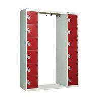 locker archwayred door 12 compartments