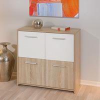 Loreto Four Door Sideboard In Oak And White