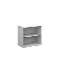 low bookcase solid back 18mm shelf white