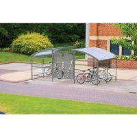 LOCKABLE CYCLE COMPOUND FOR 16 BIKES LIGHT GREY