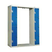 locker archway blue door 8 compartments