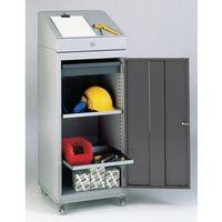 locker tool with 2 shelves and 1 drawer dark grey door