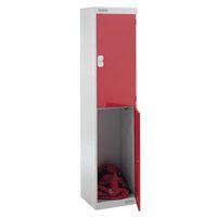 LOCKER TWO DOOR 827X300X450 - RED DOOR