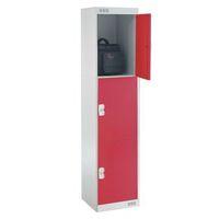 LOCKER THREE DOOR 537X300X450 - RED DOOR