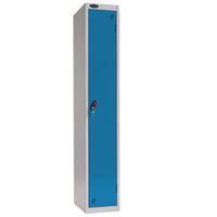 locker with coin return locks silver body blue door hxwxd 1778 x 305 x ...