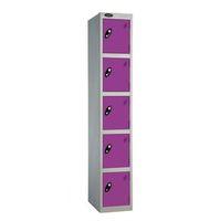 locker 5 door d457mmsilver body lilac door