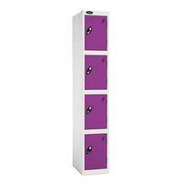 locker 4 door d305mmwhite body lilac door