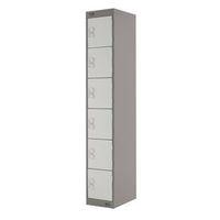 locker six door 278x300x450 2 tone grey door