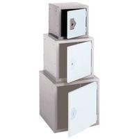 locker 12 sq cube 2 tone grey 305x305x305 plain