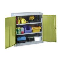 LOCKER TOOL DOUBLE DOOR 984 x 915 x 505mm-GREY & GREEN