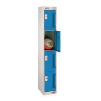 LOCKER PERFORATED FOUR DOOR 397X450 - BLUE DOOR