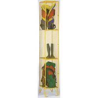 LOCKER - COLOURED WIRE MESH STANDARD 6COMP. + DOORS YELLOW