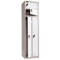 locker two person white h1800 x w450 x d450mm