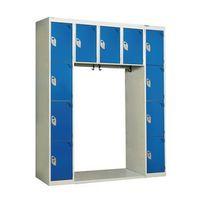 locker archway blue door 11 compartments