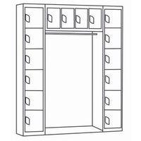 LOCKER ARCHWAY-L/GREY DOOR 16 COMPARTMENTS