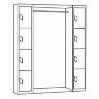 LOCKER - ARCHWAY L/GREY DOOR 8 COMPARTMENTS